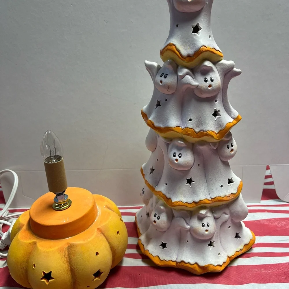 Ceramic marshmallow ghost stack - Picture 6 of 10
